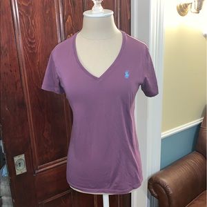 Ralph Lauren horse logo V-neck short sleeve top 💟